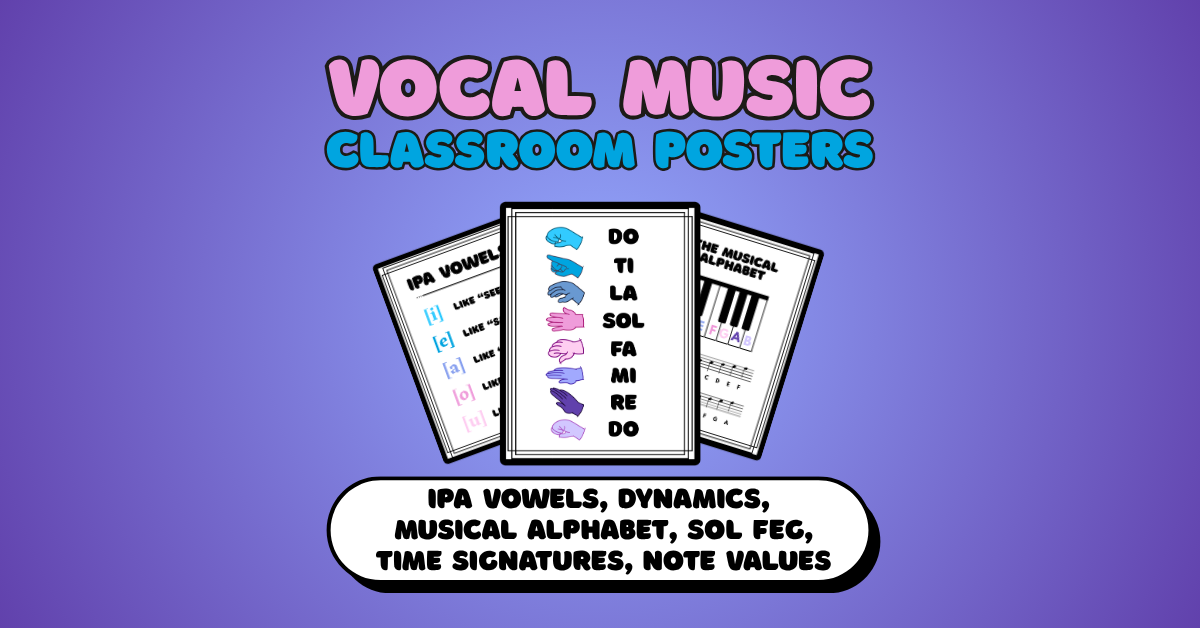 vocal music classroom posters